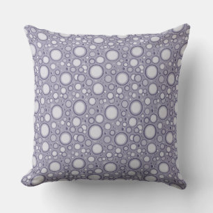 Moon Crater Pattern Grau Lila Throw Kissen