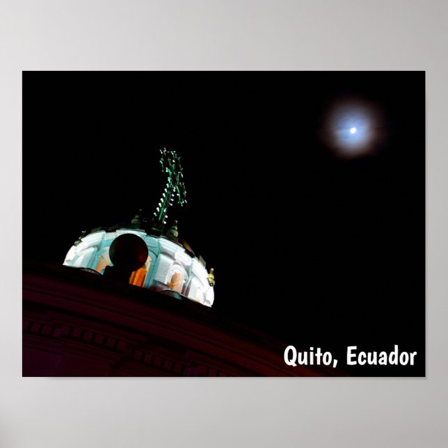 Moon & cross, Quito, Ecuador Poster (Vorne)