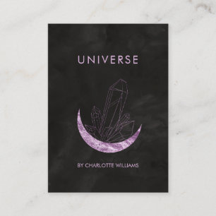 Moon Crystal Energy Healer Business Card Visitenk Visitenkarte