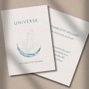 Moon Crystal Energy Healer Business Card Visitenkarte