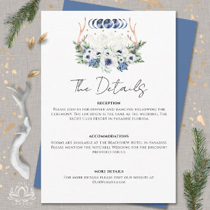 Moon Crystals Blume Boho Metaphysische Hochzeit Begleitkarte