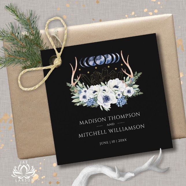 Moon Crystals Blume Boho Metaphysische Hochzeit Geschenkanhänger (Von Creator hochgeladen)