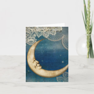 Moon Deko Card, Celestis Themed Greeting Card Karte