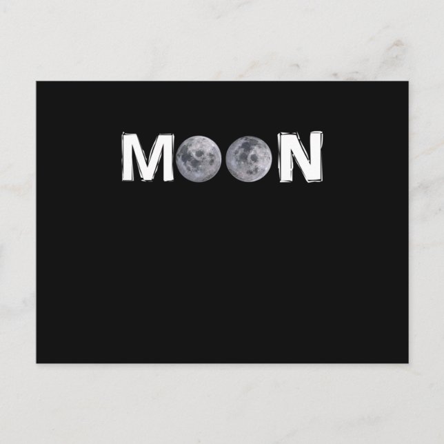 Moon Design mit 2 Mond anstelle von doppeltem "O" Postkarte (Vorderseite)