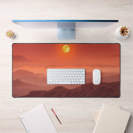 Moon Desk Mat - Ästhetische Mondphasen, Vollmond, Schreibtischunterlage