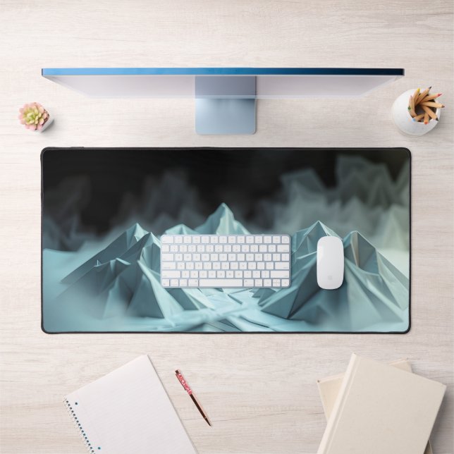 Moon Desk Mat - Ästhetische Mondphasen, Vollmond, Schreibtischunterlage (Büro 1)