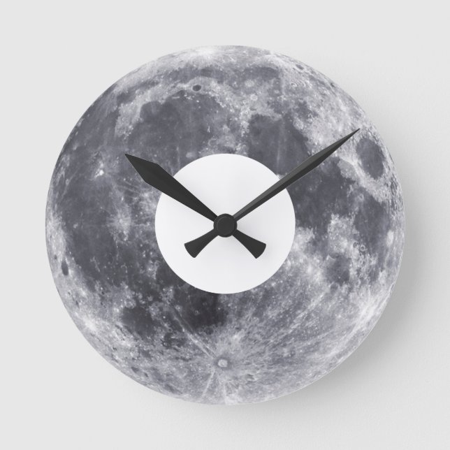 Moon Donut      Runde Wanduhr (Vorderseite)