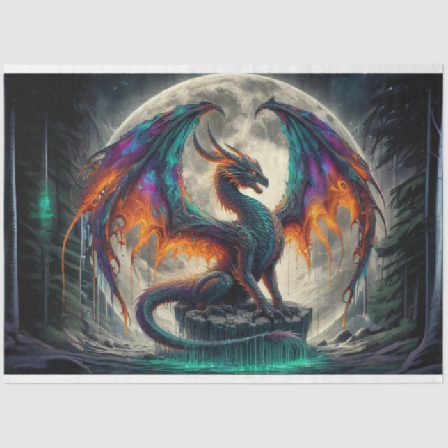 Moon Dragon Seidenpapier (Vorderseite)