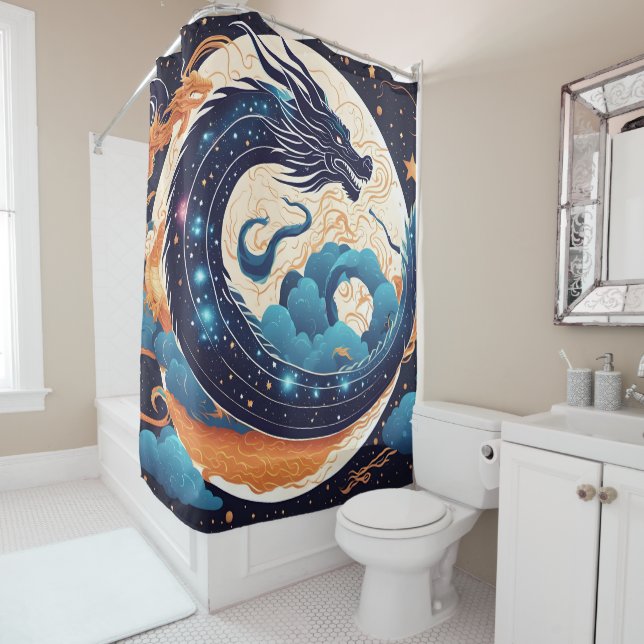 moon dragon shower curtain duschvorhang (Beispiel)