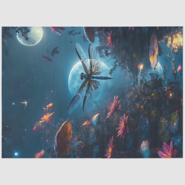 Moon Dragonfly Seidenpapier (Vorderseite)