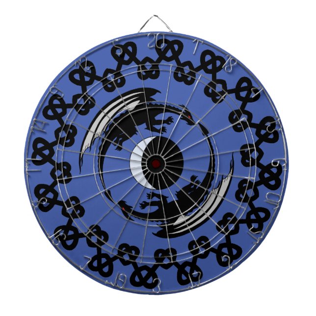 Moon Dragons Fantasy Design Dartboard Dartscheibe (vorne)