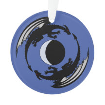 Moon Dragons Fantasy Design Ornament