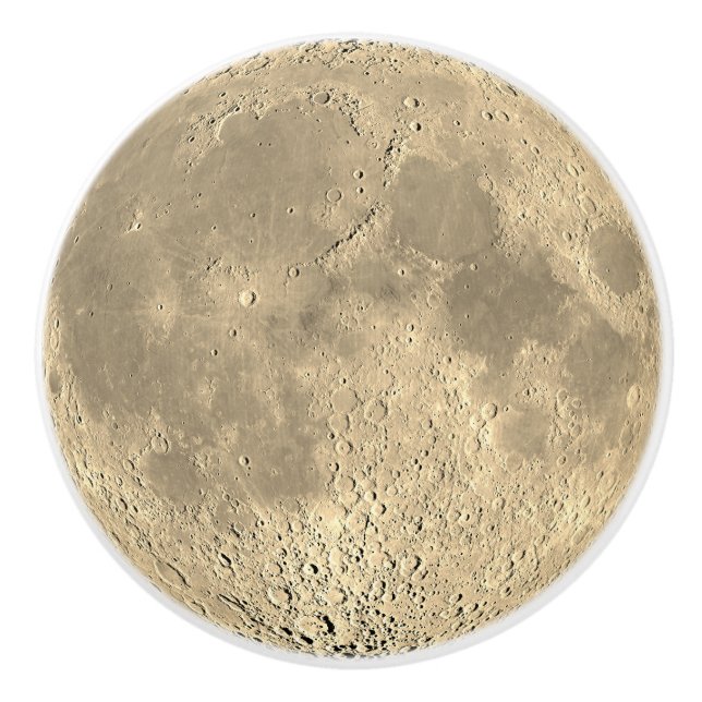 Moon Drawer Pull Dresser Kabinett Knoblauch Keramikknauf (Vorderseite)