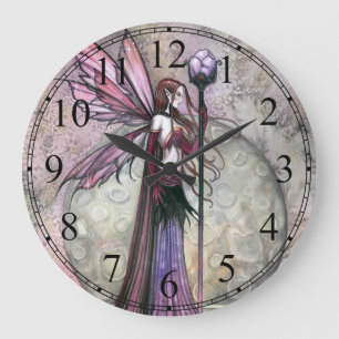 Moon Dream Fairy Fantay Art Clock Große Wanduhr