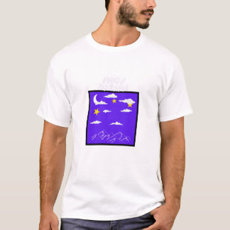 Moon Dreams - Night Sky with Mountains and Stars T-Shirt