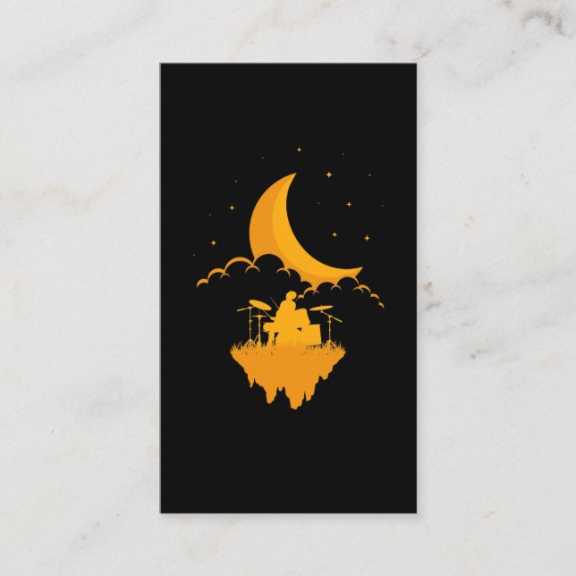 Moon Drummer Solo Drum Set Visitenkarte (Vorderseite)