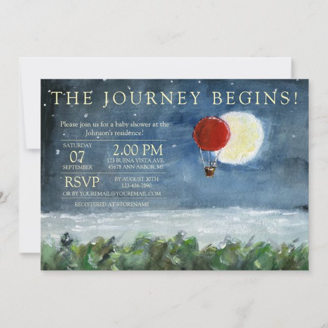 Moon Eclipse Baby Showeinladung Einladung (Vorderseite)