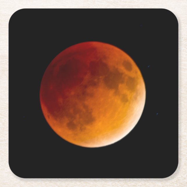 Moon Eclipse Blood Moon | Mendota Heights Rechteckiger Pappuntersetzer (Vorderseite)