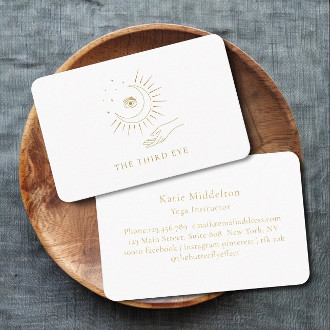 Moon Eye Yoga Reiki Wellness  Visitenkarte (Moon Eye Yoga Reiki Wellness Business Card)