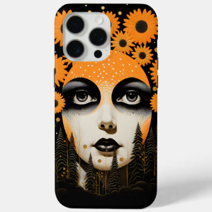 Moon Eyes Orange Floral Case-Mate iPhone Hülle