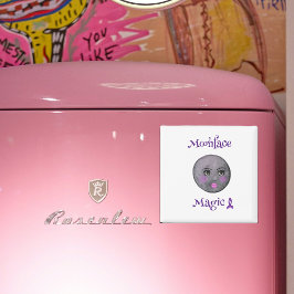Moon Face lila Bandlupe Magnet