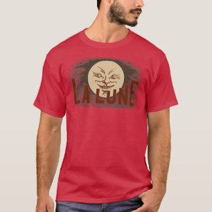 Moon Face mit dem französischen Satz La Lune T-Shirt