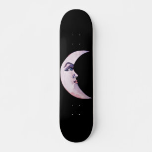 Moon face MoonChild Art Moon Child Skateboard