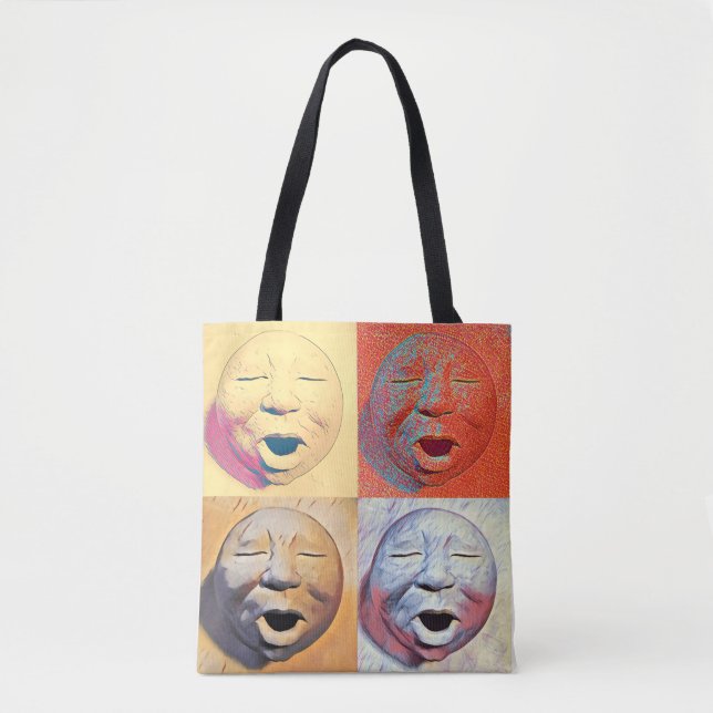 Moon Face Tote Bag (Vorderseite)