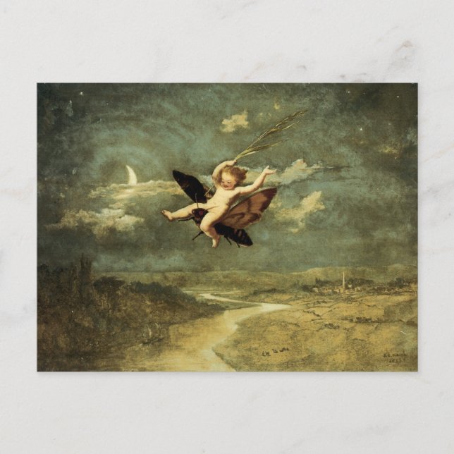 "Moon Fairies II" von John Naish Postkarte (Vorderseite)