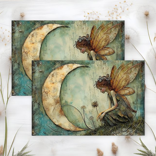 MOON FAIRY DECOUPAGE SEIDENPAPIER (MOON FAIRY DECOUPAGE TISSUE PAPER)