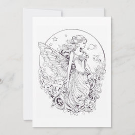 Moon Fairy Farbe Ihre eigene Grußkarte