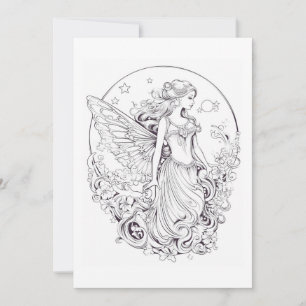 Moon Fairy Farbe Ihre eigene Grußkarte