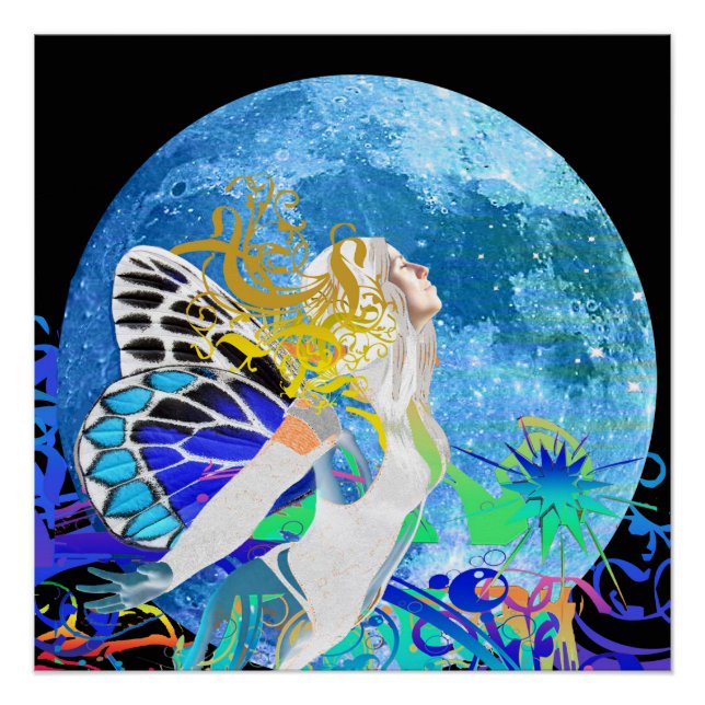 Moon Fairy Glossy Poster (Vorderseite)