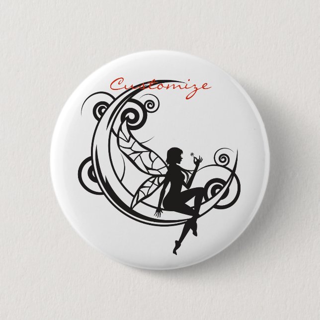 Moon Fairy Silhouette Thunder_Cove Button (Vorderseite)