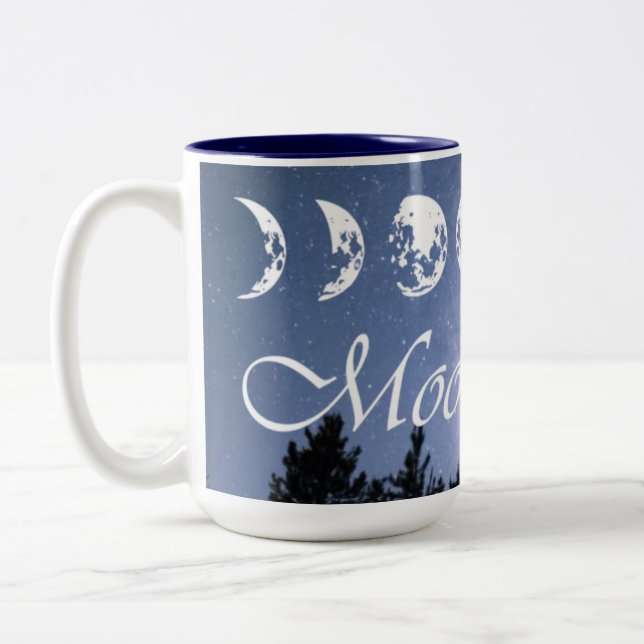 Moon Fest Kaffee Tasse! Zweifarbige Tasse (Links)