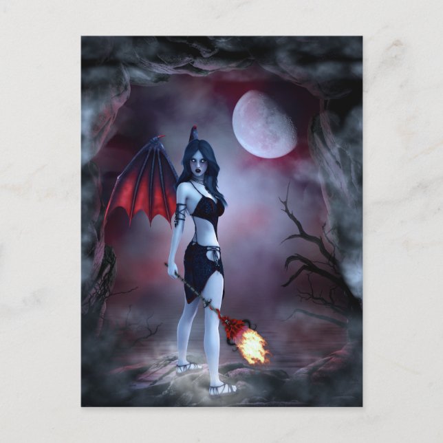Moon fire Succubus Postkarte (Vorderseite)
