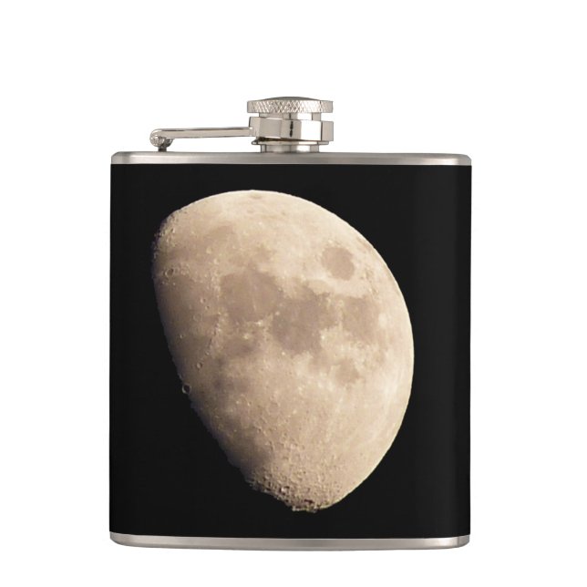 Moon Flask Personalisiert Moon Flask Moon Geschenk Flachmann (Vorderseite)