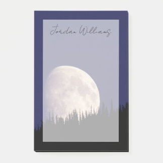 Moon & Forest | Glacier Nationalpark Montana Post-it Klebezettel