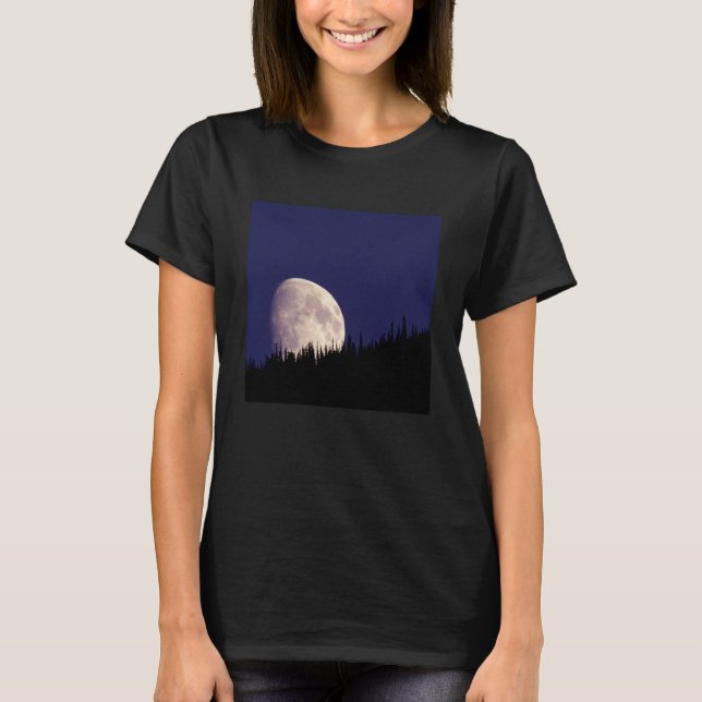 Moon & Forest | Glacier Nationalpark Montana T-Shirt (Vorderseite)