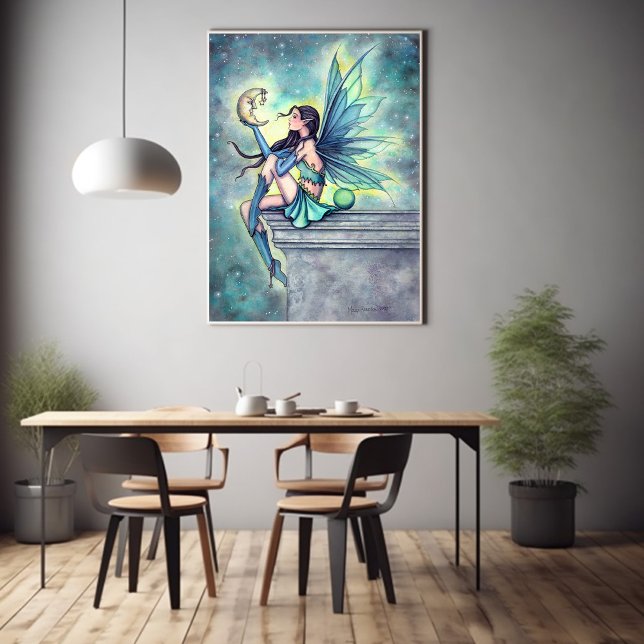 Moon Friend Fairy Art von Molly Harrison Poster (Von Creator hochgeladen)