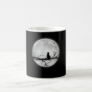 Moon Full Moon Cat Space Kaffeetasse