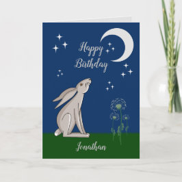 Moon Gazing Hare Faltenkarte Karte