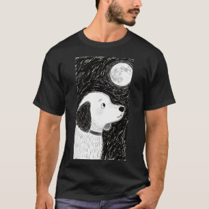 Moon Gazing Hund Männer T - Shirt