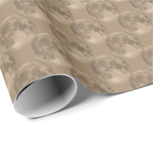 Moon Gift Paper Anpassen Vollmond Wrapping Papier Geschenkpapier