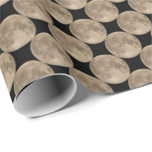 Moon Gift Paper Anpassen Vollmond Wrapping Papier Geschenkpapier