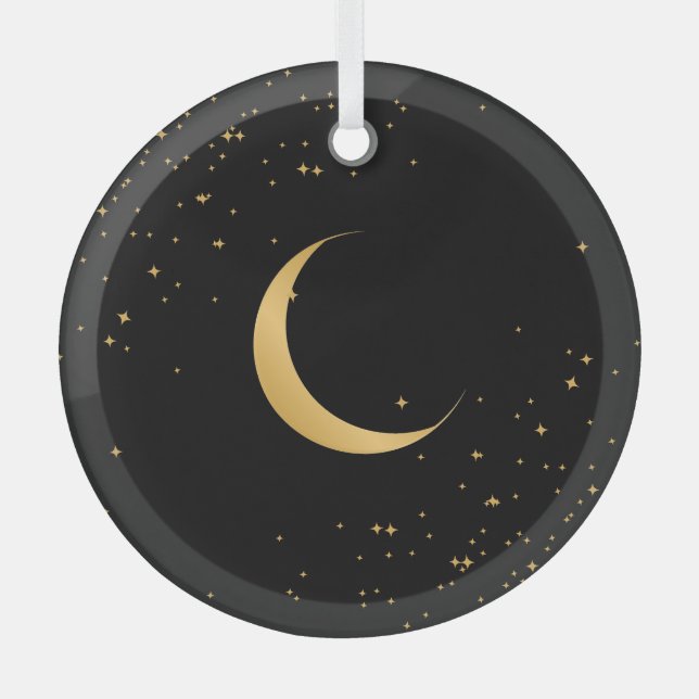 Moon Glass Circle Ornament (Vorderseite)