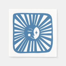 Moon Glow Boho Moderne Niedliche Babydusche Serviette