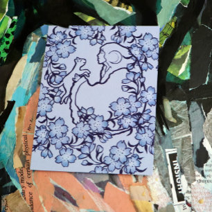 Moon Goddess Cat Hexch Blues Postkarte