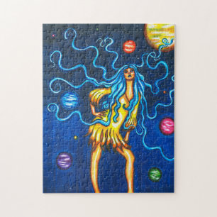 Moon Goddess Celestis Fantasy Original Art Puzzle