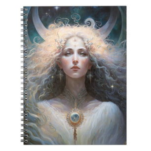 Moon Goddess Fantasy Art Notizblock